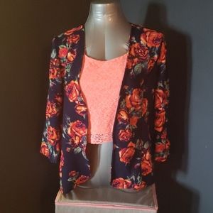 Stretch Floral Blazer